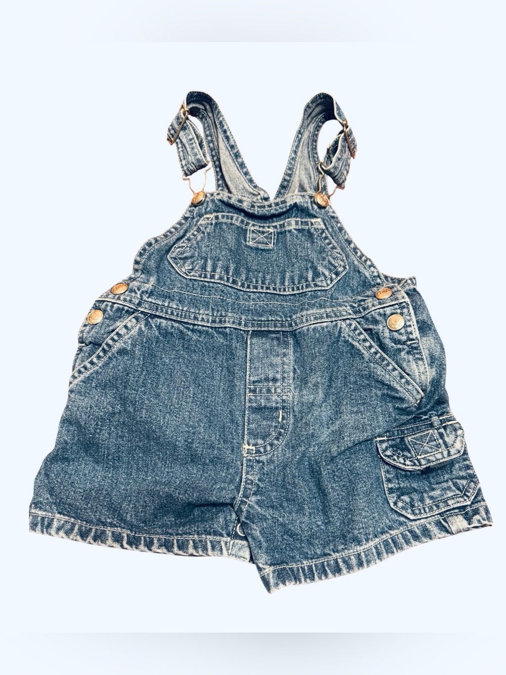 Vintage 90s Kids R Us Short Overalls - 18M - Baby Toddler Denim Y2K